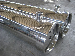 Sanitary Water Treatment Accessories , SUS 304 RO Membrane Housing for Food Industry