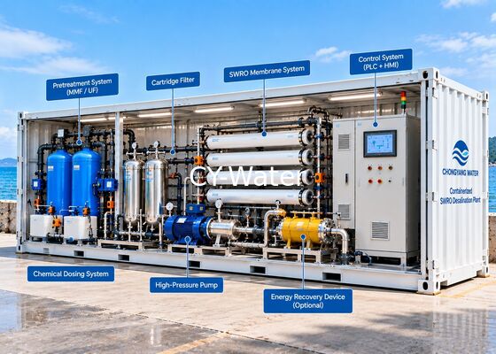Containerized SWRO Plant | Modular Seawater Desalination System